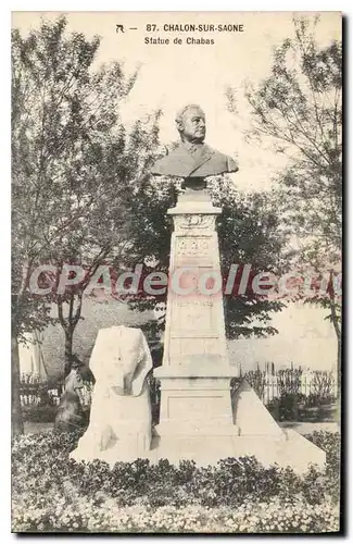 Cartes postales Chalon sur Saone Statue de Chabas