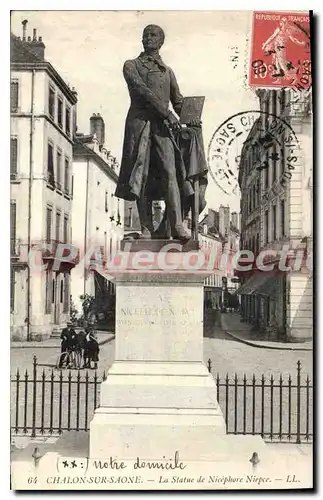 Cartes postales Chalon sur Saone La Statue de Nicephore Niepce