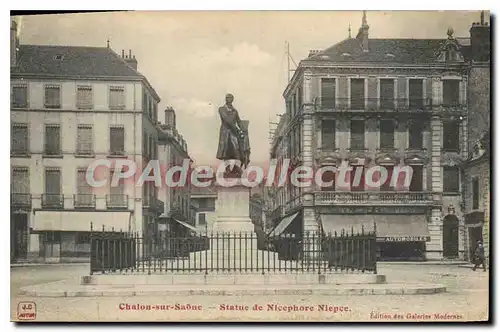 Ansichtskarte AK Chalon sur Saone Statue de Nicephore Niepce