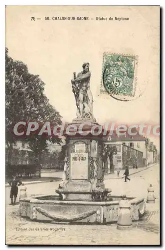 Cartes postales Chalon sur Saone Statue de Neptune