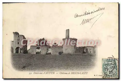 Cartes postales Environs d'Autun Chateau de Brion Laizy