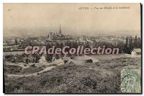 Ansichtskarte AK Autun Vue sur l'Eveche et la Cathedrale