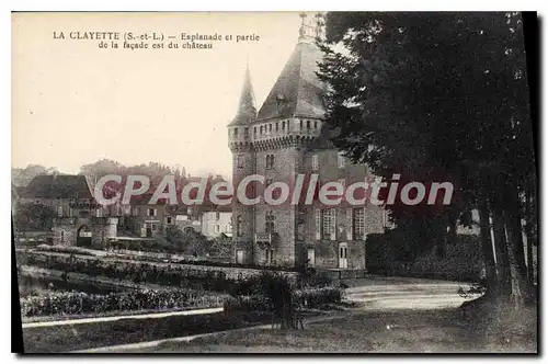 Ansichtskarte AK La Clayette Esplanade et partie de la facade est du chateau