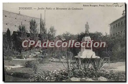 Ansichtskarte AK Tournus Jardin Public et Monument du Centenaire
