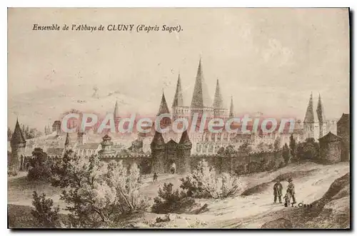 Ansichtskarte AK Ensemble de l'Abbaye de Cluny d'Apres Sagot