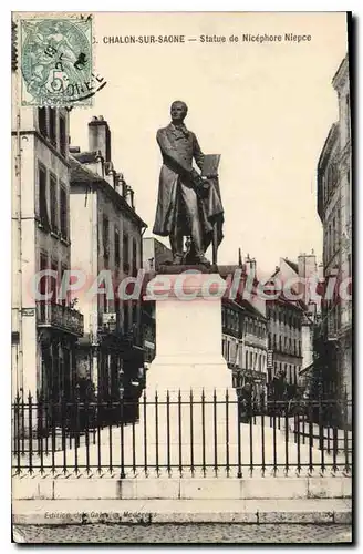 Ansichtskarte AK Chalon Sur Saone Statue de Nicephore Niepce