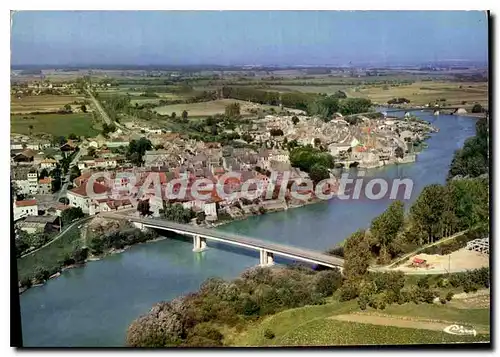 Moderne Karte Verdun sur le Doubs Vue generale aerienne