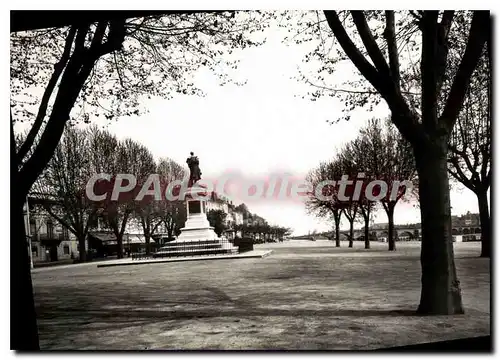 Moderne Karte Macon S et L Les Promenades du quai Lamartine et statue de Lamartine