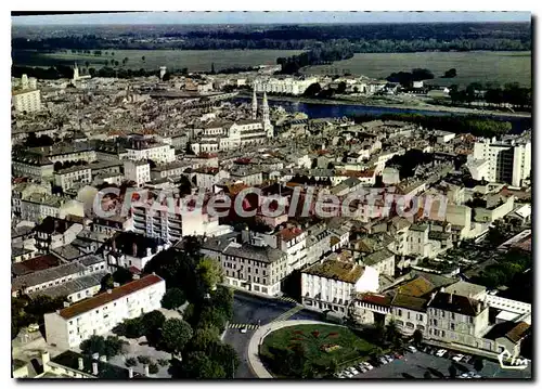 Moderne Karte Macon S et L Vue generale aerienne