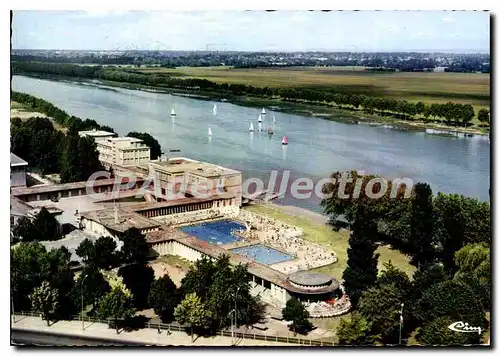 Cartes postales moderne Macon Vue aerienne Le Saone La Piscine Le CREPS