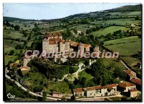 Moderne Karte Berze le Chatel Vue aerienne Chateau feodal du XII et XIII siecles