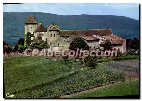 Moderne Karte Environs de Cluny Berz la Ville S et L Le Chateau des Moines XVII s et la Chapelle Romaine XI X