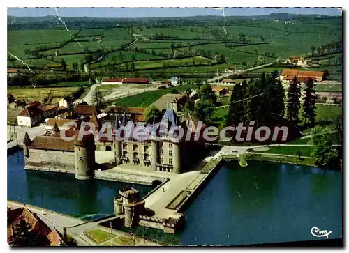 Moderne Karte La Clayette Vue aerienne Le Chateau