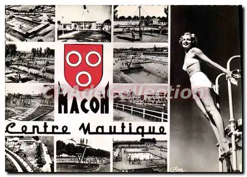 Cartes postales moderne Macon Centre Mautique pin-up