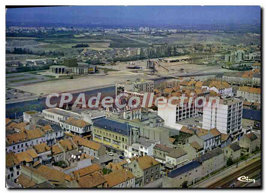 Moderne Karte Montceau les Mines S et L Vue generale aerienne Nr