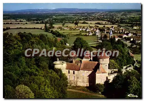 Moderne Karte Environs de St Gengoux le National Sercy S et L Le chateau Vue aerienne