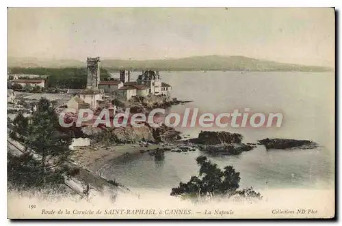 Cartes postales Route de la Corniche de SAINT RAPHAEL a CANNES La Napaule