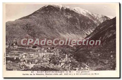 Cartes postales SAINT MARTIN VESUBIE A M Vue generale Vallee de la Vesubie station d�ete