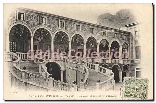 Cartes postales PALAIS DE MONACO L�Escalier d�Honneur et la Galerie d�Hercule