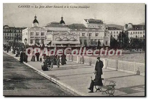 Ansichtskarte AK CANNES La Jetee Albert Edouard et le Casino Municipal