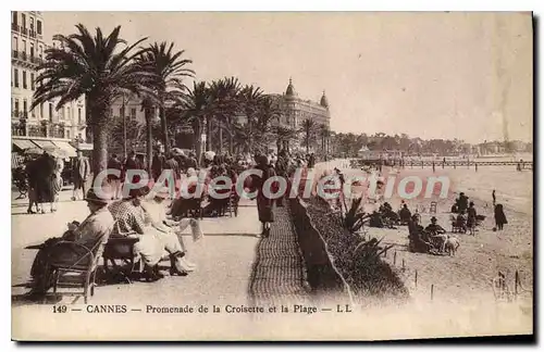 Cartes postales CANNES Promenade de la Croisette et la Plage