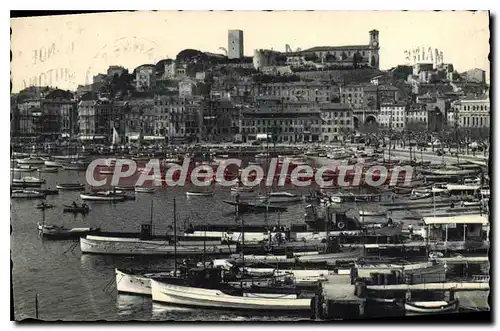 Cartes postales Cannes le port et le Mont Chevalier