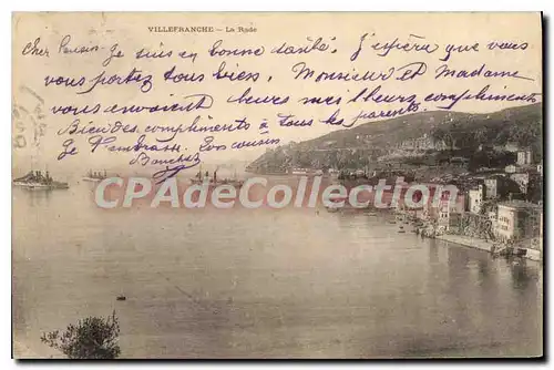 Cartes postales villefranche la rade