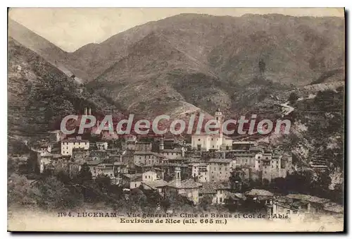 Ansichtskarte AK LUCERAM Vue generale Cime de braus et col de l�Able environs de NICE