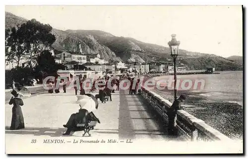 Cartes postales MENTON La Promenade du Midi