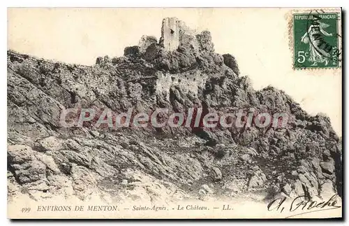 Cartes postales ENVIRONS DE MENTON Sainte Agnes Le Chateau