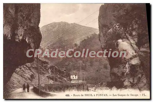 Cartes postales Route de BREIL FONTAN Les Gorges de Saorge