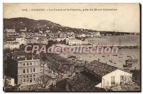 Ansichtskarte AK CANNES Le Cours et le casino pris du Mont Chevalier