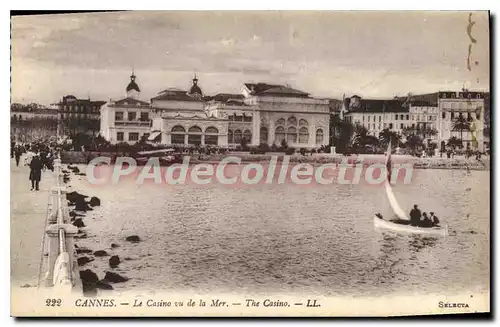 Cartes postales CANNES Le Casino vu de la Mer The Casino