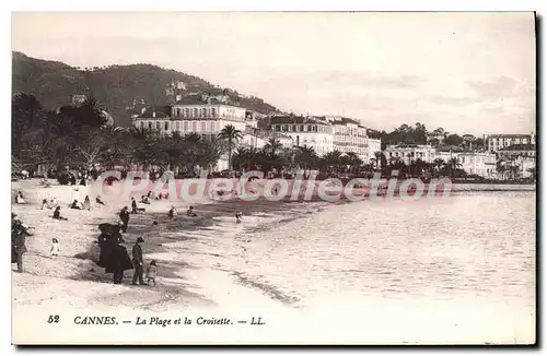 Cartes postales CANNES La plage et la croisette