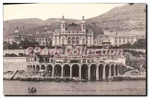 Cartes postales Casino de MONTE CARLO vue priec de la mer