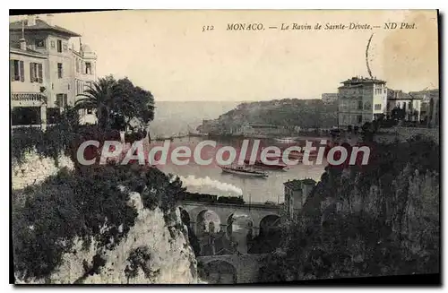 Cartes postales MONACO Le Ravin de Sainte Devote