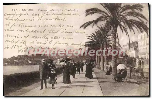 Cartes postales CANNES promenade de la croisette