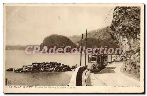 Cartes postales LA BAIE D�EZE Route de NICE a MONTE CARLO