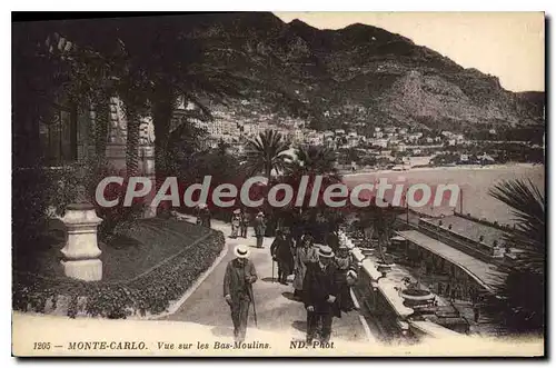 Cartes postales MONTE CARLO vue sur les bas Moulins