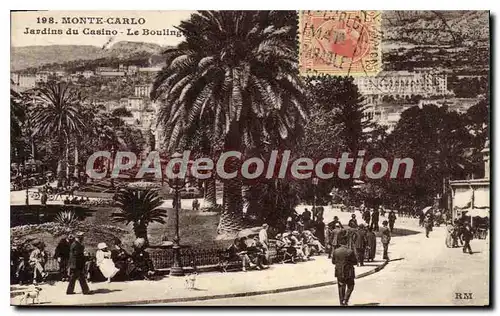 Cartes postales MONTE CARLO jardins du casino le boulingrin