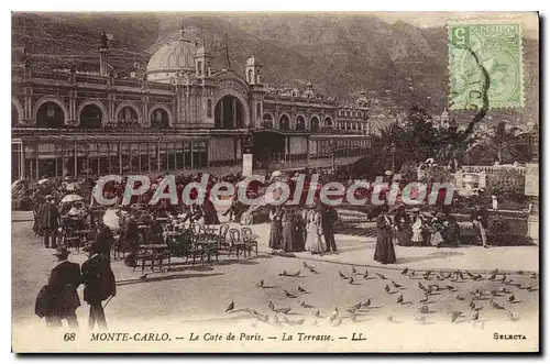 Cartes postales MONTE CARLO le cafe de paris la terrasse