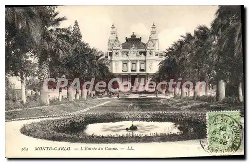 Cartes postales MONTE CARLO L�entree du Casino