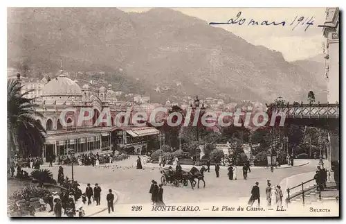 Cartes postales MONTE CARLO la place du casino