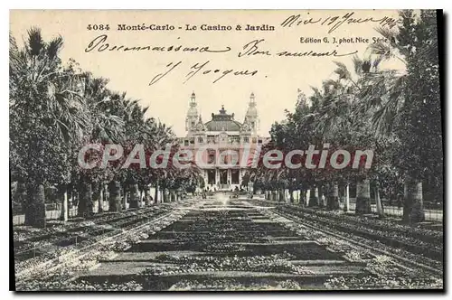 Cartes postales MONTE CARLO le casino Jardin