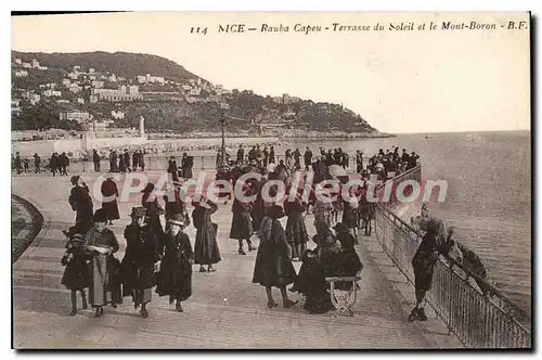 Cartes postales NICE rauba capeu terrasse du soleil et le mont boron