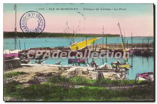 Cartes postales ILE St Honorat Abbaye de lerins le port