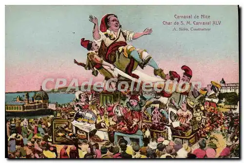 Cartes postales Carnival de NICE char de S M carnaval XLV