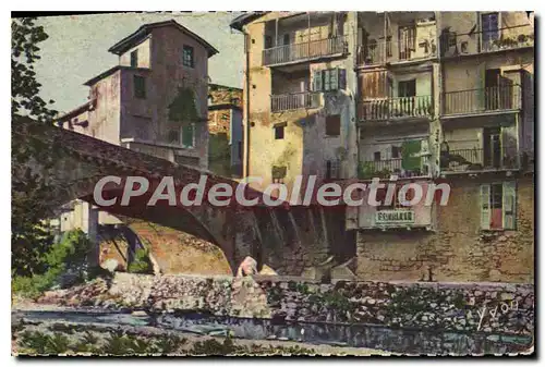 Cartes postales Cote d'Azur Sospel Alpes Maritimes Vielles maisons sur la Bevera