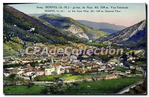 Cartes postales Sospel A M Vue generale