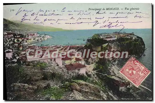 Cartes postales Principaute de Monaco vue generale